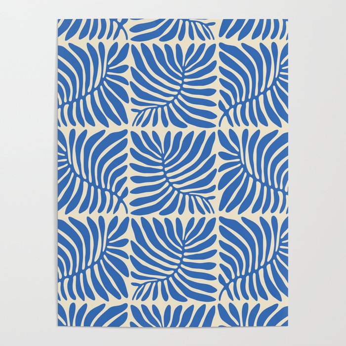 Abstract plant leaf organic shape pattern Poster Gallery Image 4