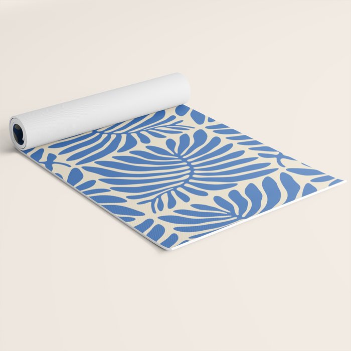 Abstract plant leaf organic shape pattern Yoga Mat Gallery Image 2