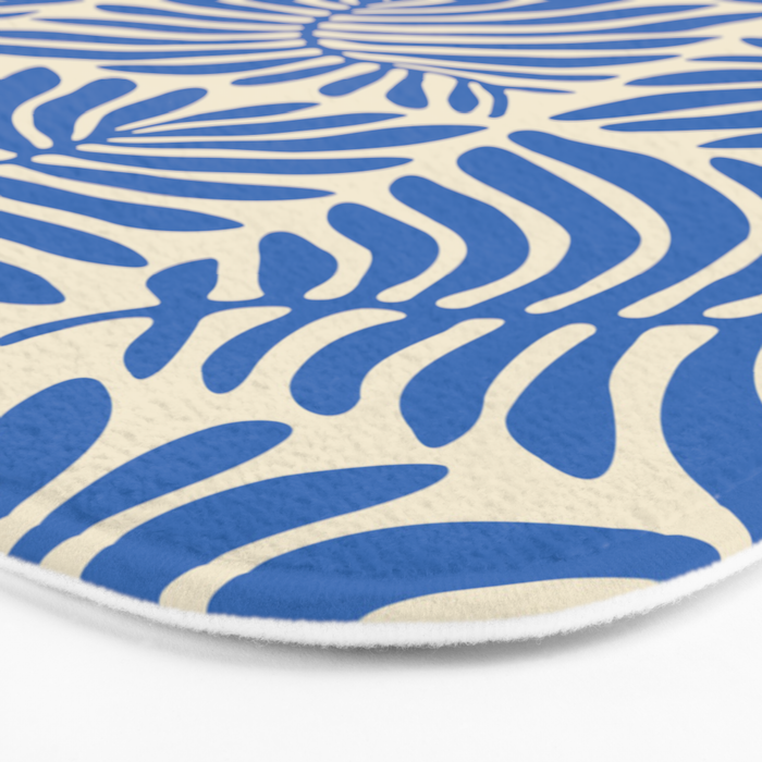 Abstract plant leaf organic shape pattern Bath Mat Gallery Image 3