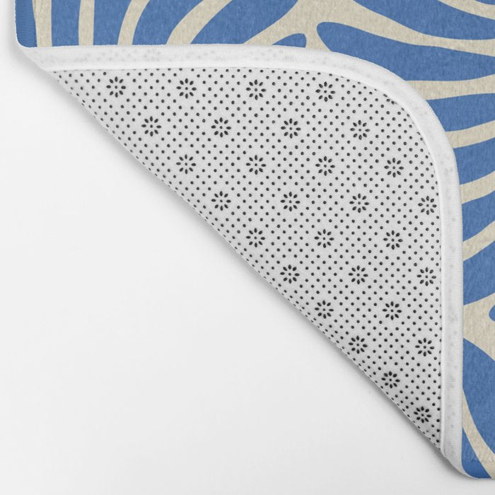 Abstract plant leaf organic shape pattern Bath Mat Gallery Image 2