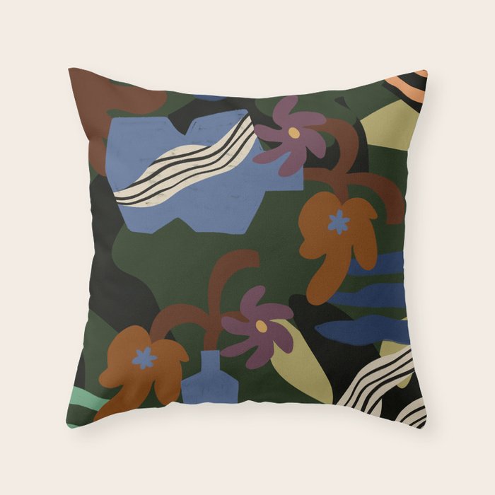 Seasonal Green Throw Pillow Gallery Image 6