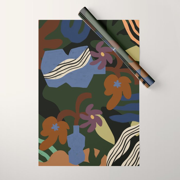 Seasonal Green Wrapping Paper Gallery Image 1