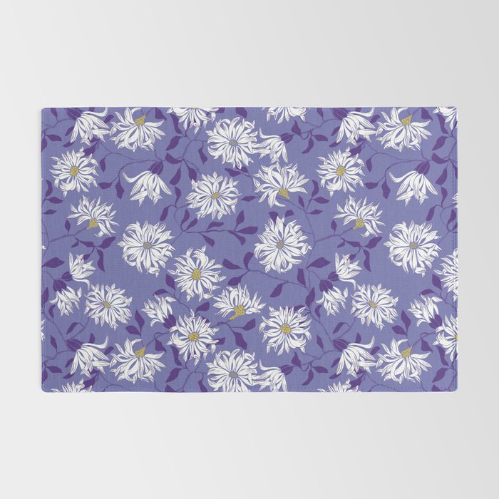 Very peri chrysanthemums Rug Gallery Image 2