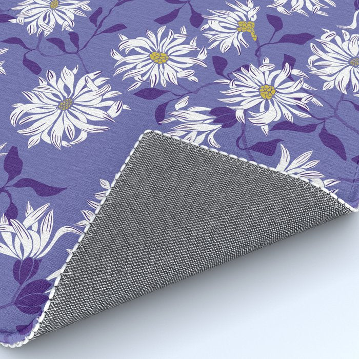Very peri chrysanthemums Rug Gallery Image 4