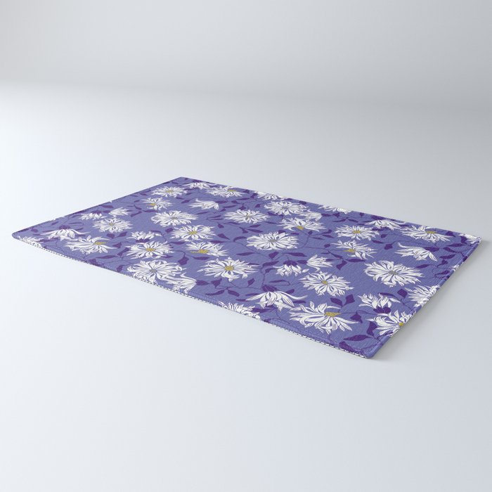 Very peri chrysanthemums Rug Gallery Image 3