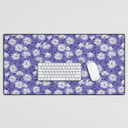 Very peri chrysanthemums Desk Mat Gallery Image 1