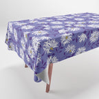 Very peri chrysanthemums Tablecloth Gallery Image 1