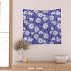 Very peri chrysanthemums Wall Tapestry Gallery Image 2