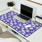 Very peri chrysanthemums Desk Mat Gallery Image 2