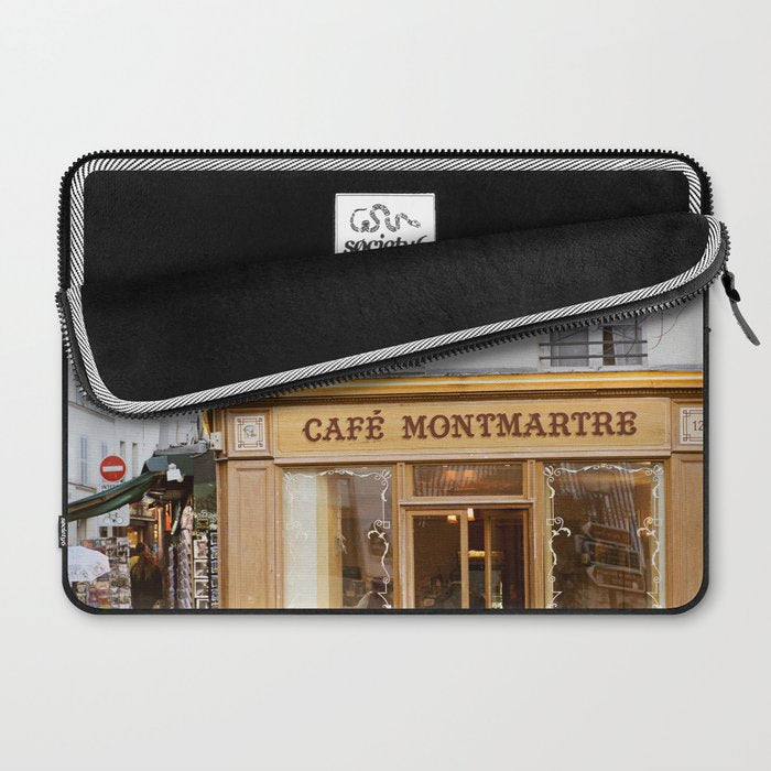 Cafe Montmartre | Paris Art Print | Travel Photography Laptop Sleeve Gallery Image 2