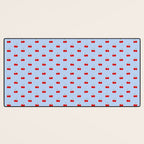 Y2K Cherries - Blue Pattern Miniature Desk Mat Gallery Image 3