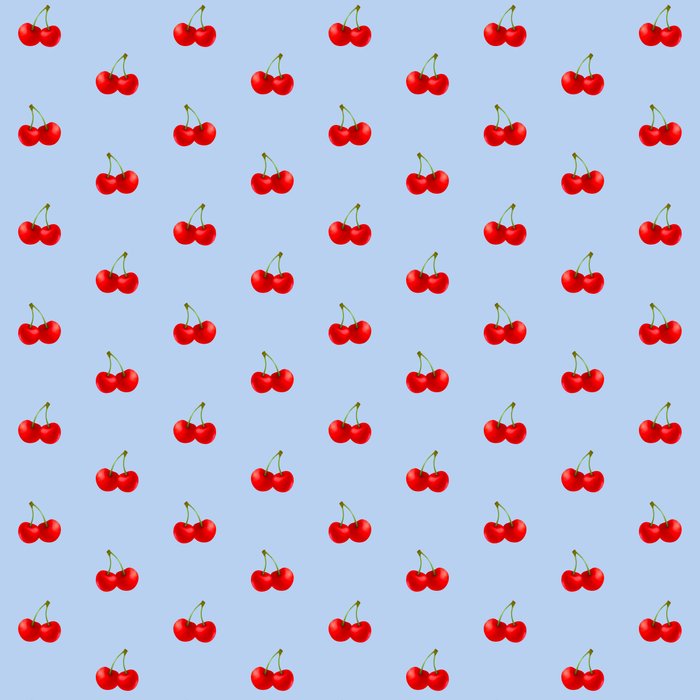 Y2K Cherries - Blue Pattern Miniature Coffee Mug Gallery Image 2