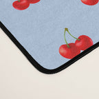 Y2K Cherries - Blue Pattern Miniature Desk Mat Gallery Image 4