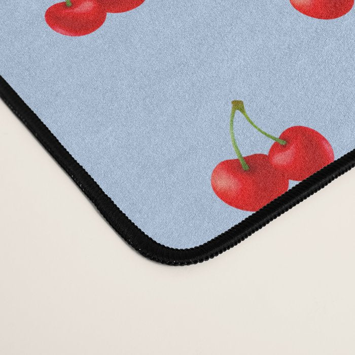 Y2K Cherries - Blue Pattern Miniature Desk Mat Gallery Image 4