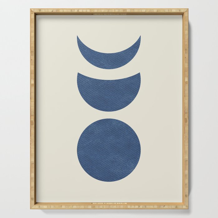 Lunar Phase - Blue Serving Tray Gallery Image 1