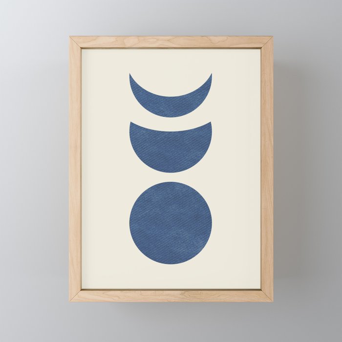 Lunar Phase - Blue Mini Art Print Gallery Image 1