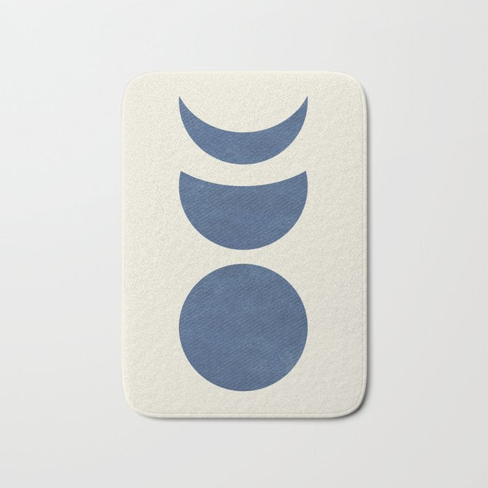 Lunar Phase - Blue Bath Mat Gallery Image 1