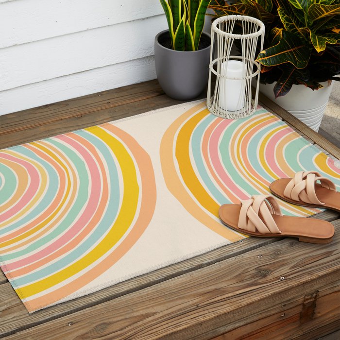 Rainbow Reflections Outdoor Rug Gallery Image 2