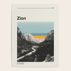 Retro Travel Poster, Zion National Park Collage Poster Gallery Image 4