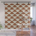 boho geometric aztec in ginger Wall Mural Gallery Image 1