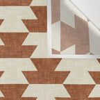 boho geometric aztec in ginger Wall Tapestry Gallery Image 3