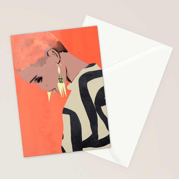 Girl Portrait 25 Stationery Card Gallery Image 2