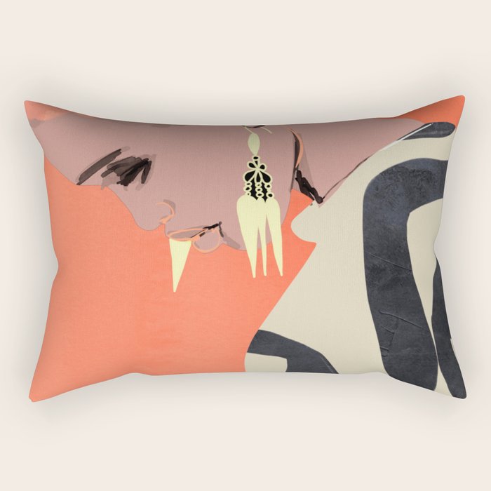 Girl Portrait 25 Rectangular Pillow Gallery Image 1
