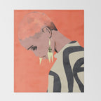Girl Portrait 25 Throw Blanket Gallery Image 2