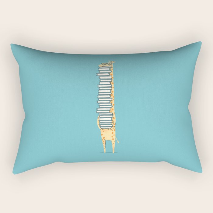 A Book Lover (blue) Rectangular Pillow Gallery Image 2