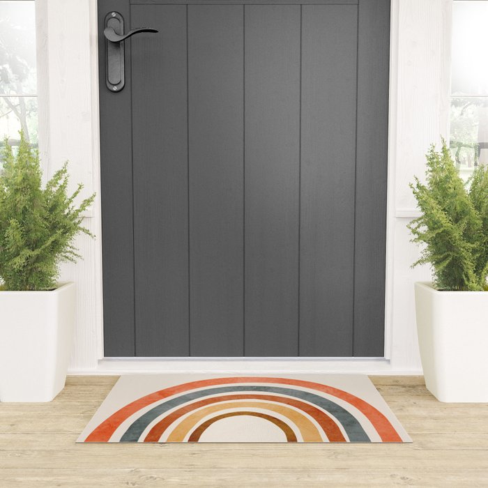 Abstract Rainbow 88 Welcome Mat Gallery Image 3