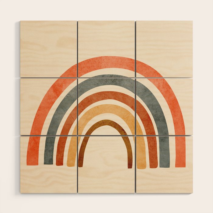 Abstract Rainbow 88 Wood Wall Art Gallery Image 1
