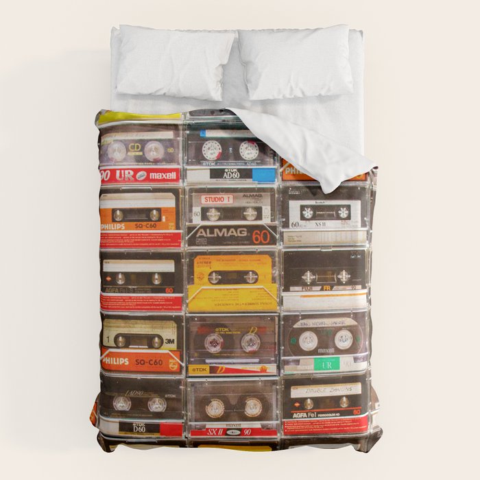 Something Nostalgic V - Music - Global Language #decor #society6 #buyart Duvet Cover Gallery Image 1