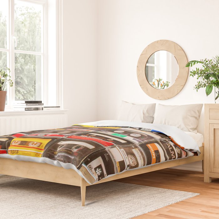 Something Nostalgic V - Music - Global Language #decor #society6 #buyart Duvet Cover Gallery Image 2