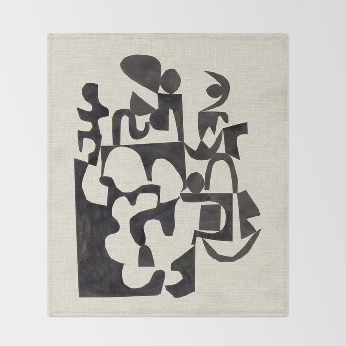 Ink Labyrinth Throw Blanket Gallery Image 2
