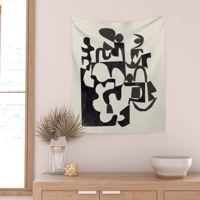 Ink Labyrinth Wall Tapestry Gallery Image 2