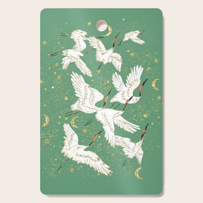 Golden cranes party  Cutting Board Gallery Image 1