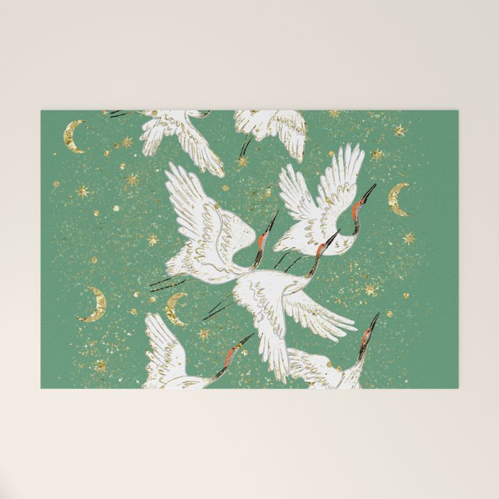 Golden cranes party  Welcome Mat Gallery Image 1