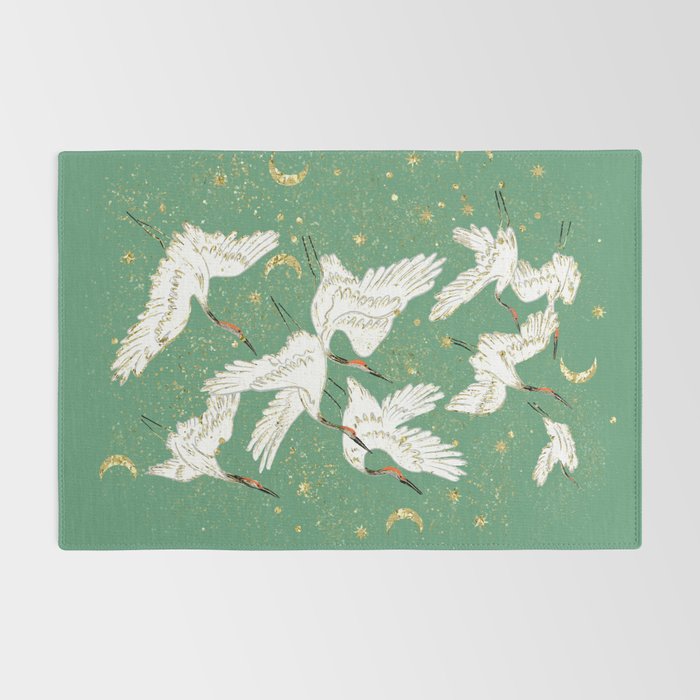 Golden cranes party  Rug Gallery Image 2