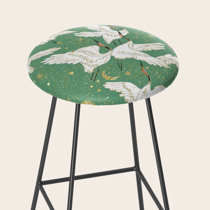 Golden cranes party  Stool Gallery Image 2