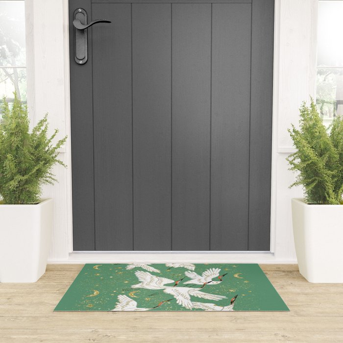 Golden cranes party  Welcome Mat Gallery Image 3