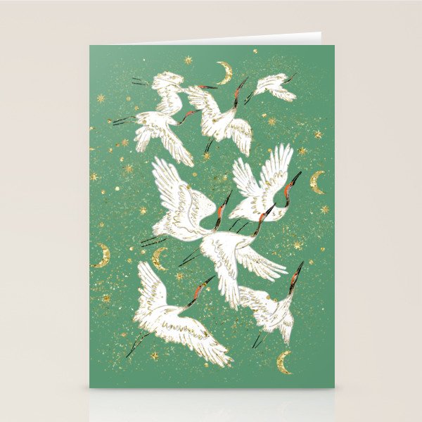 Golden cranes party  Stationery Card Gallery Image 2