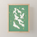 Golden cranes party  Mini Art Print Gallery Image 1