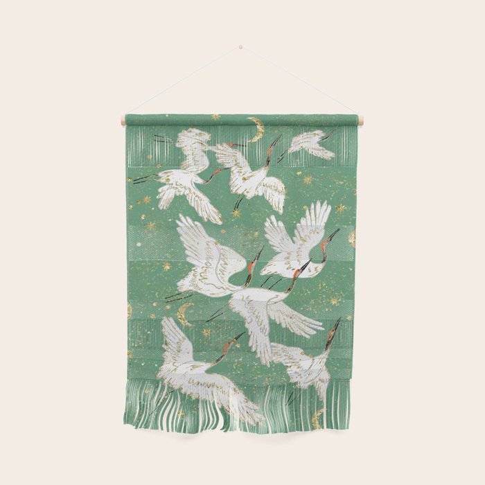 Golden cranes party  Wall Hanging Gallery Image 1