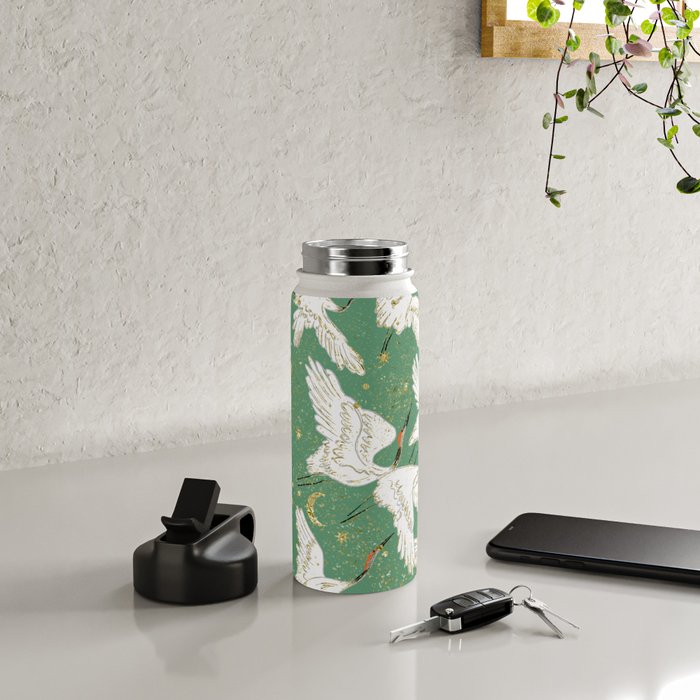 Golden cranes party  Water Bottle Gallery Image 4