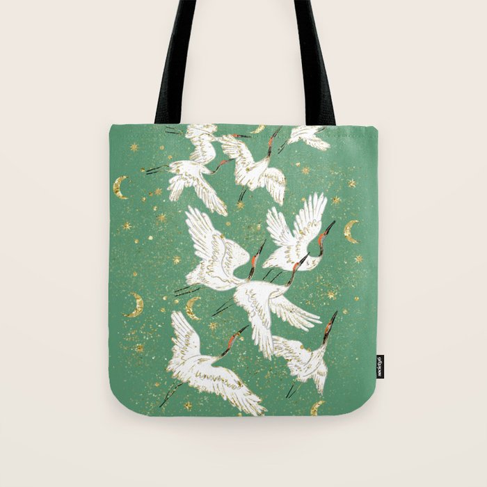 Golden cranes party  Tote Bag Gallery Image 1