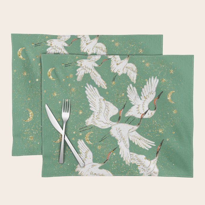 Golden cranes party  Placemat Gallery Image 1