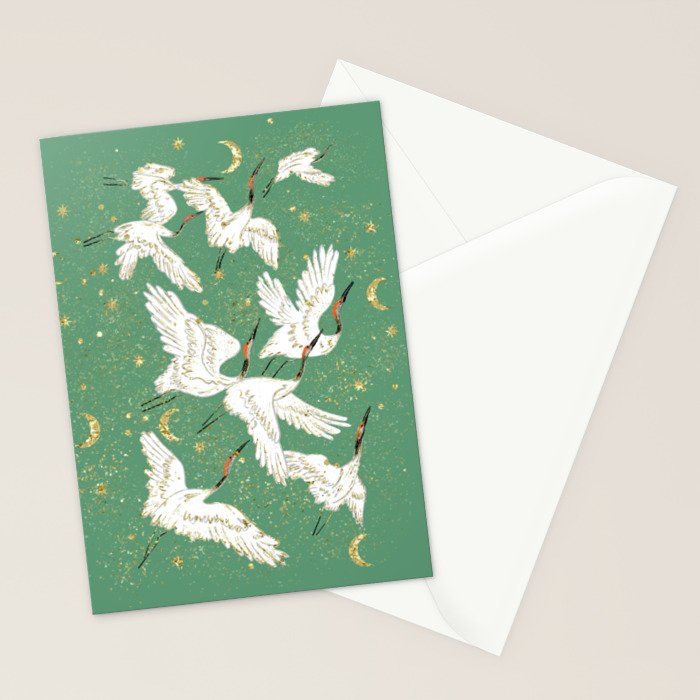 Golden cranes party  Stationery Card Gallery Image 2