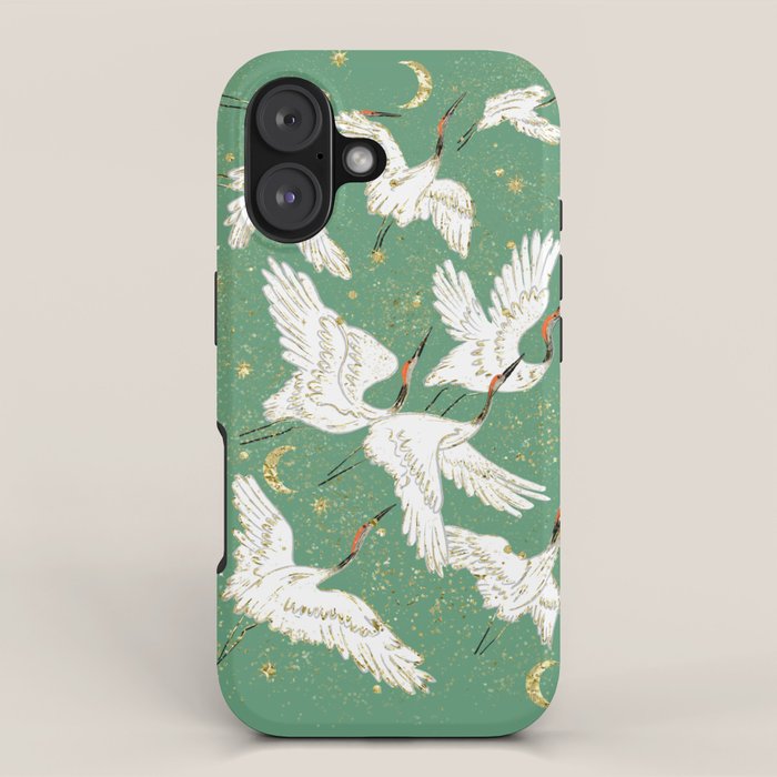 Golden cranes party  iPhone Case Gallery Image 1