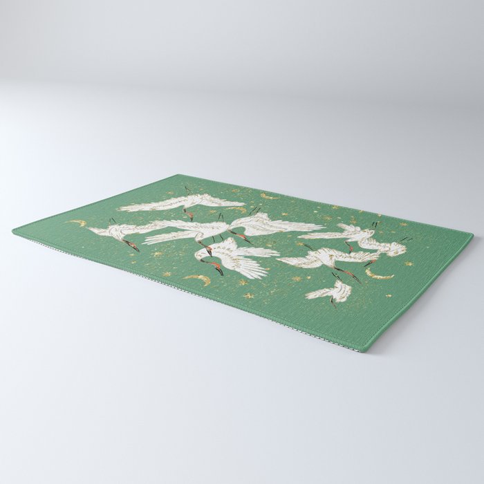 Golden cranes party  Rug Gallery Image 3