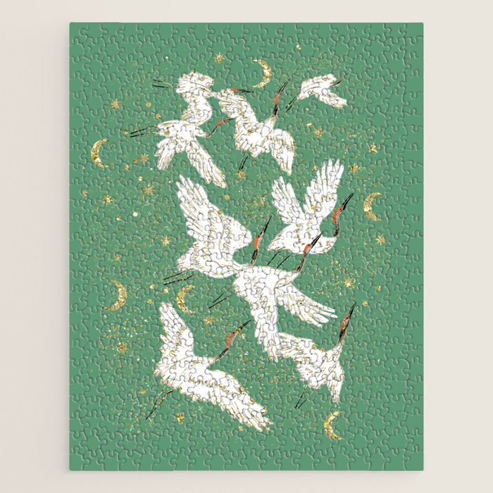 Golden cranes party  Jigsaw Puzzle Gallery Image 1
